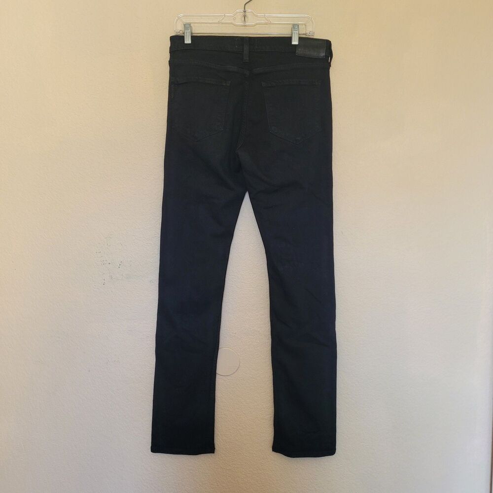 PAIGE Federal Jeans Mens Size 30 32x34 Black Slim Straight Stretch Denim Pockets - Picture 8 of 8
